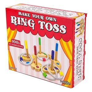 Imagination Generation Make Your Own Ring Toss Game Wood Toy with DIY Twist